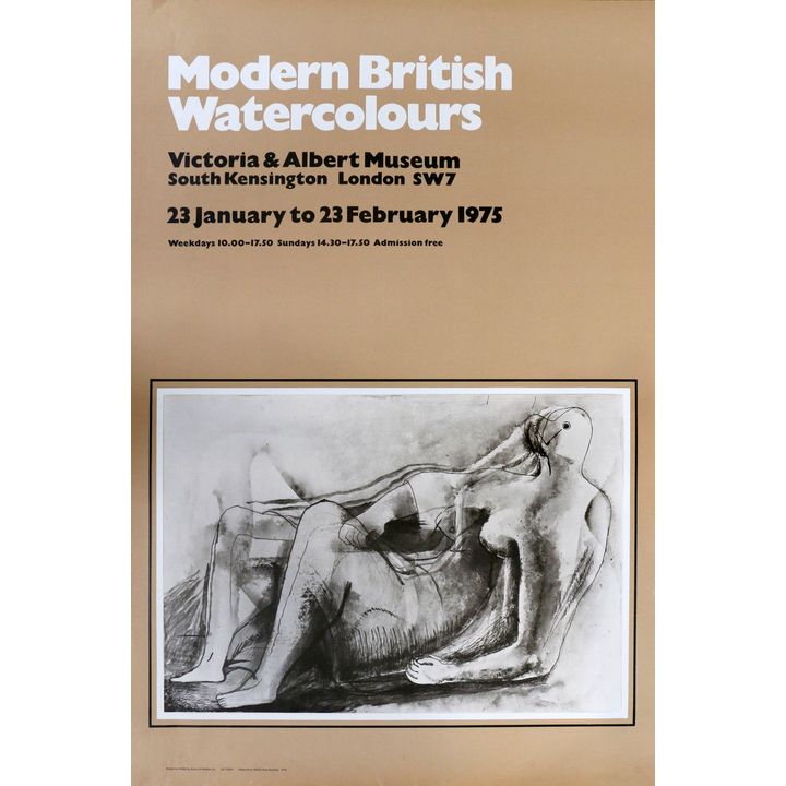 Henry Moore, Ben Nicholson, Richard Smith, The Avant-Garde in Europe - Five British exhibition poster prints