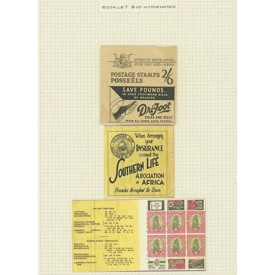 South Africa Booklets Booklets collection written up on album leaves ...