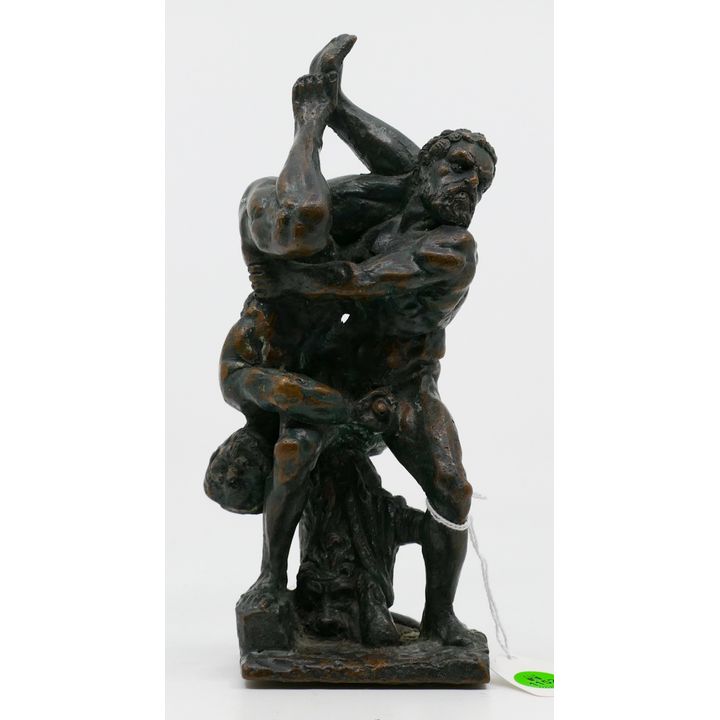 Classical Roman Wrestlers Bronze Sculpture 9.5''