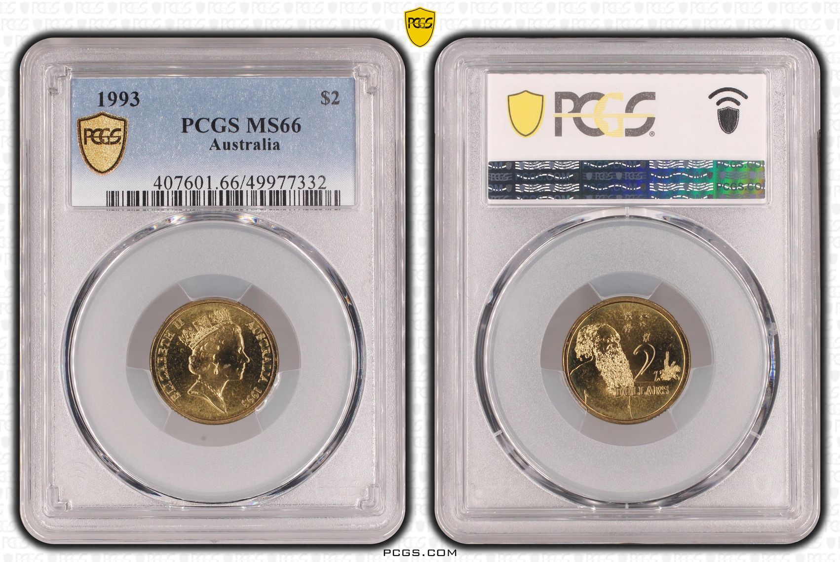 Two Dollar, 1993, PCGS MS66