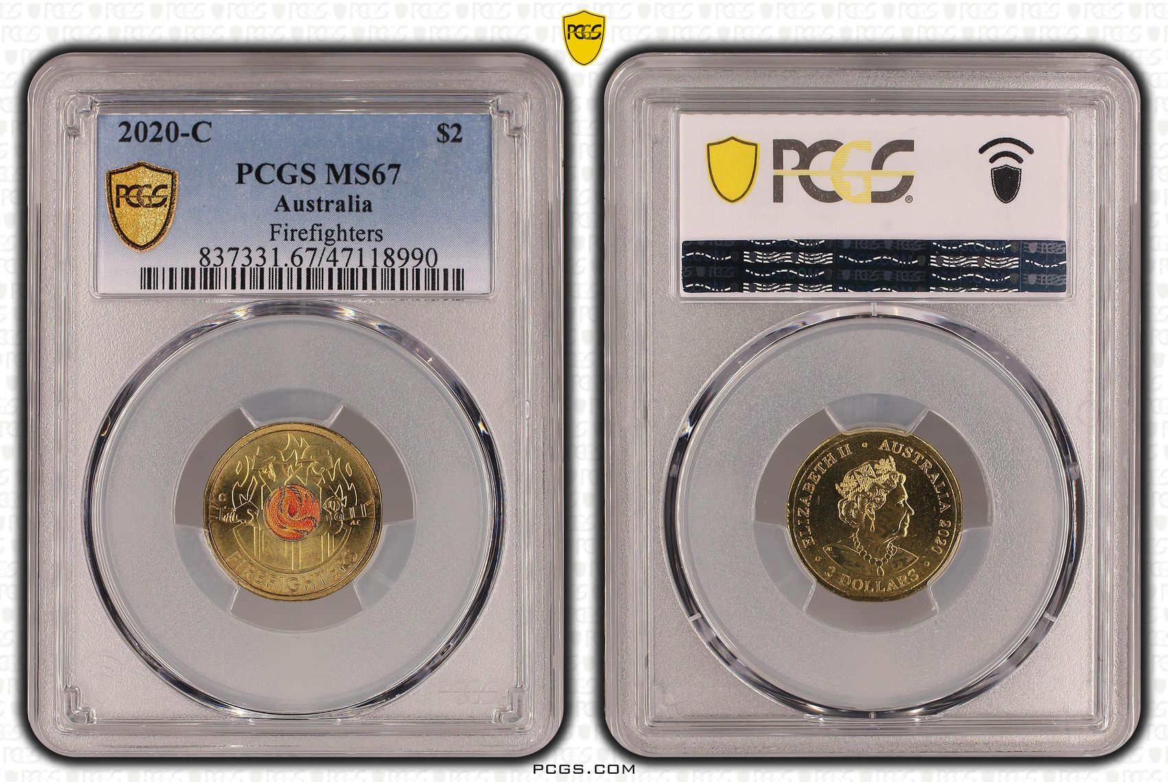 Firefighters Colorized , Two Dollar, 2020-C, PCGS MS67