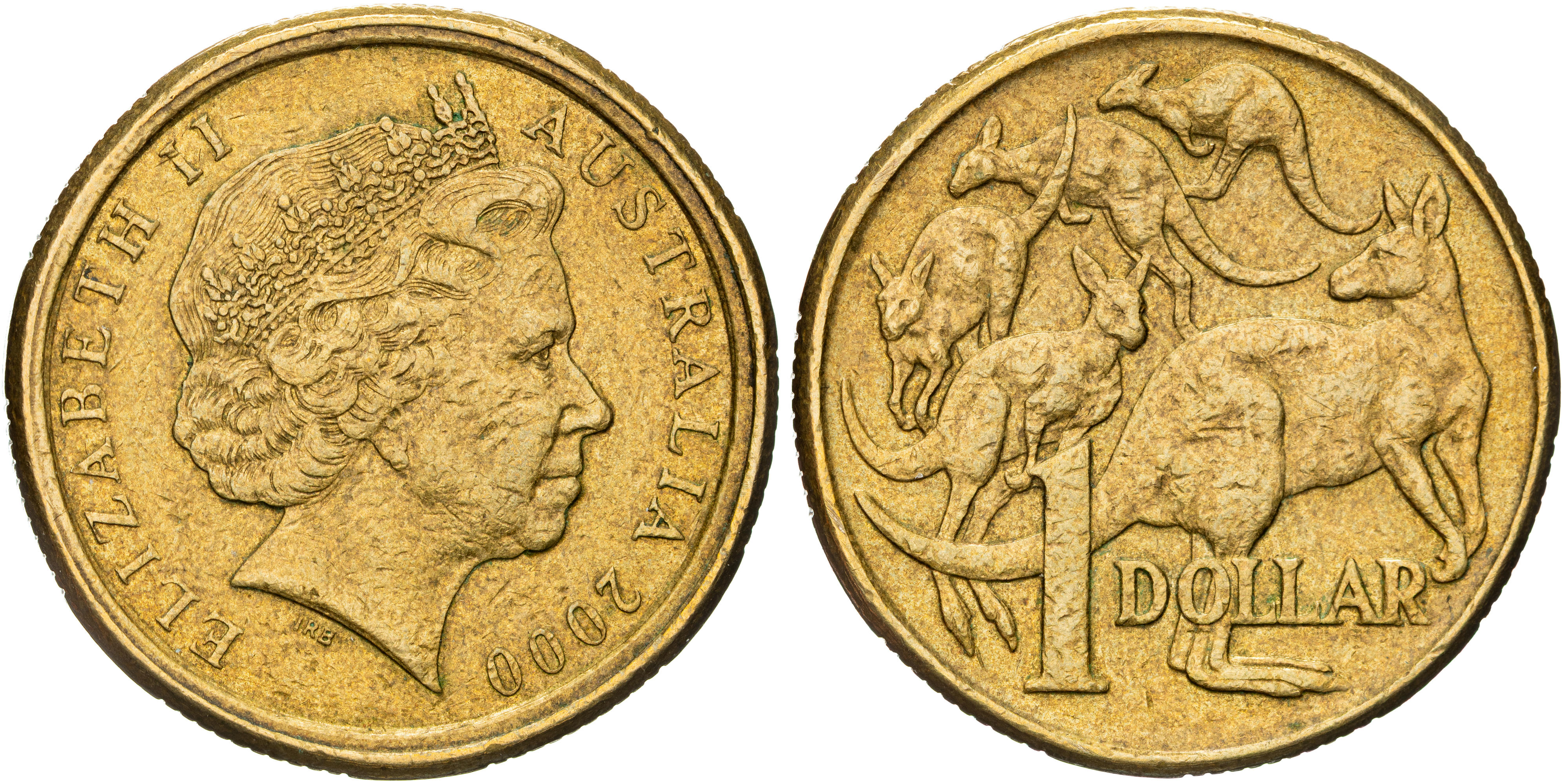 Elizabeth II, Mule, One Dollar, 2000, VF