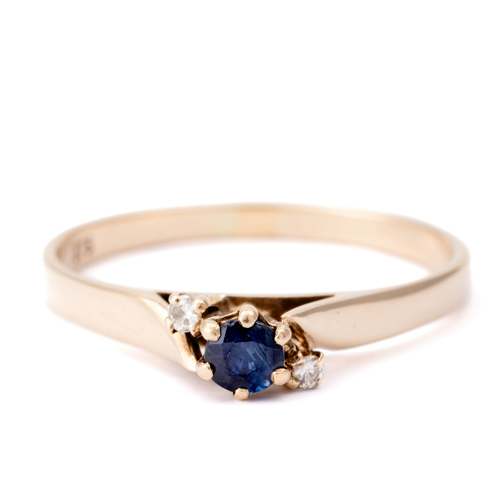 Sapphire & Diamond Ring 9ct Gold,