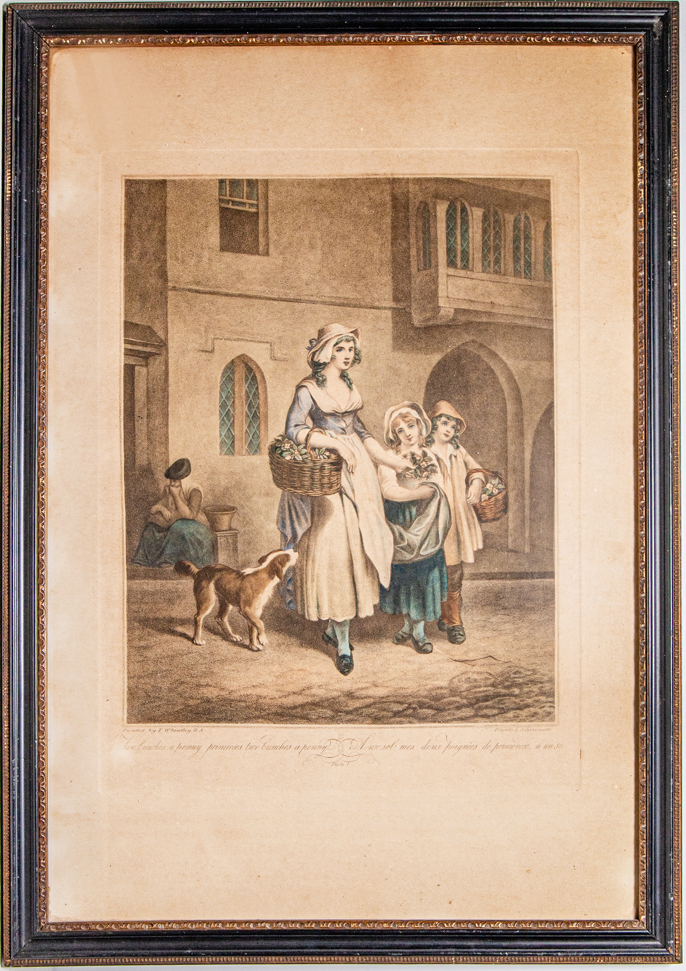 Great Britain, F. Wheatley & D'Apres L. Schiavonetti , Cries of London 'Two Bunches a Penny Primroses', c.1790s,