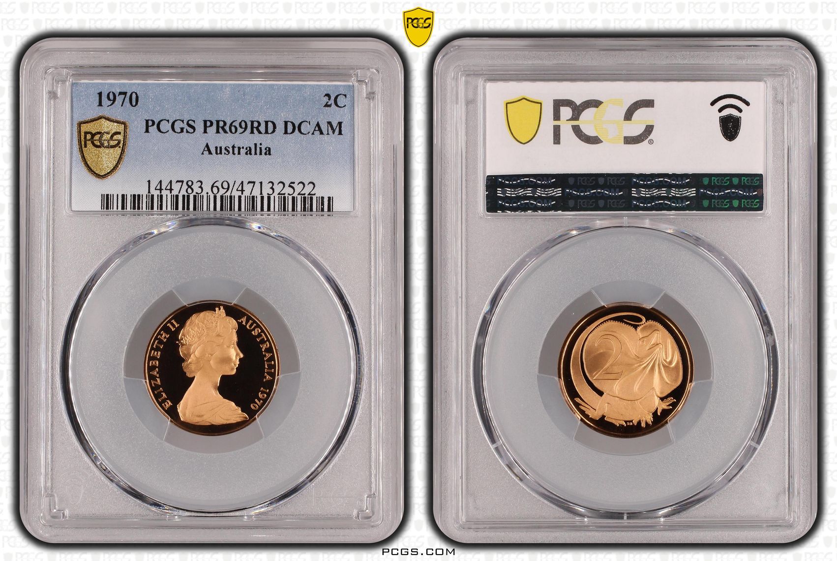 Elizabeth II, Two Cent, 1970, PCGS PR69DCAM