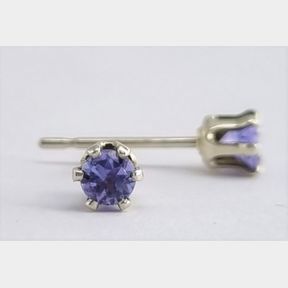 22CT WHITE GOLD TANZANITE STUDS WITH 0.150CT TANZANITES - 51543/40