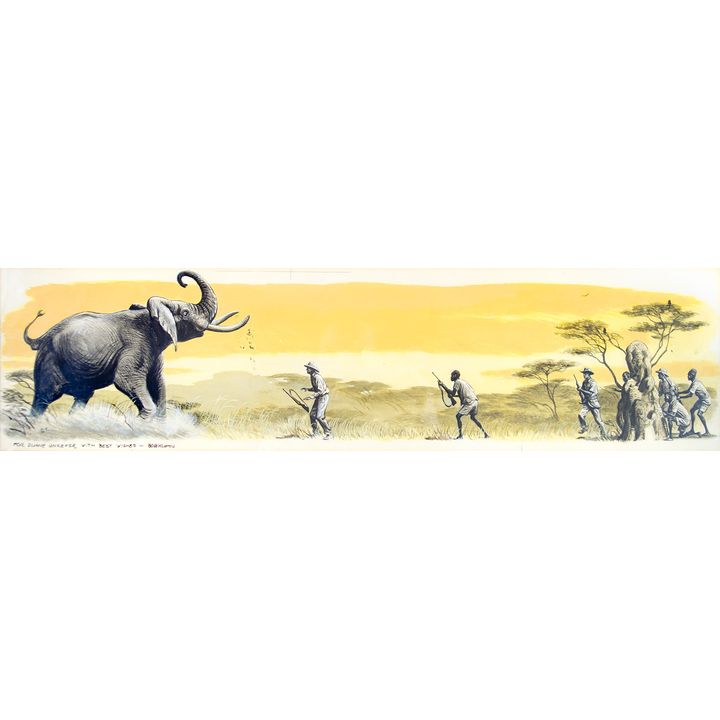 Bob Kuhn (1920-2007), Elephant Illustration