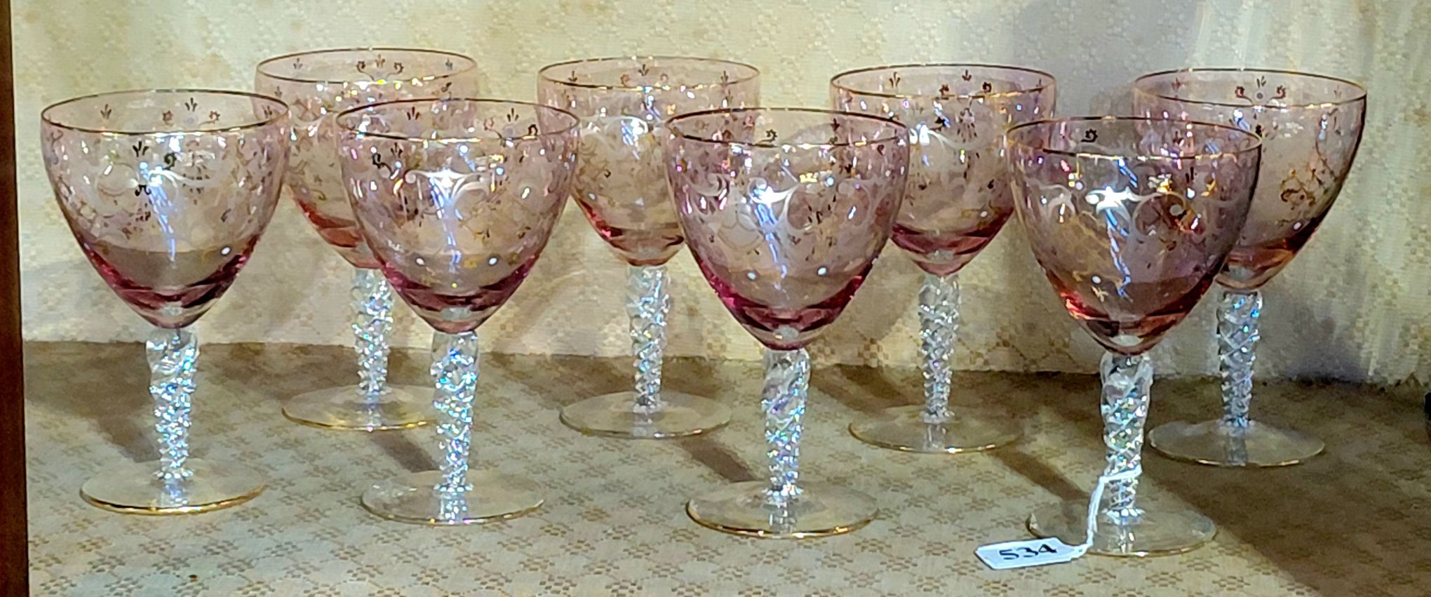 534 · VENEZIA MURANO BRANDY STEMS