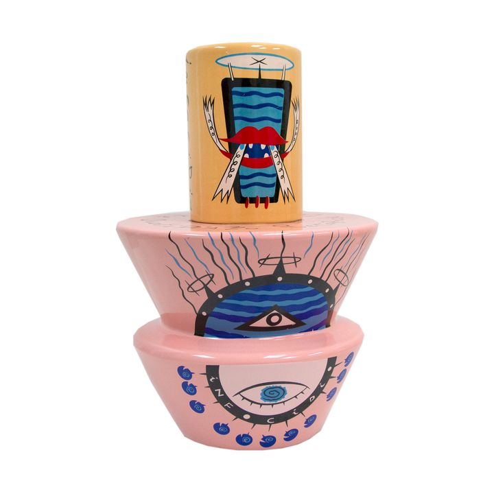 Marco Zanini and Massimo Giacon for Bitossi, Italy - A limited edition ‘Infocidio (Information Overload)’ Ceramicomix vase