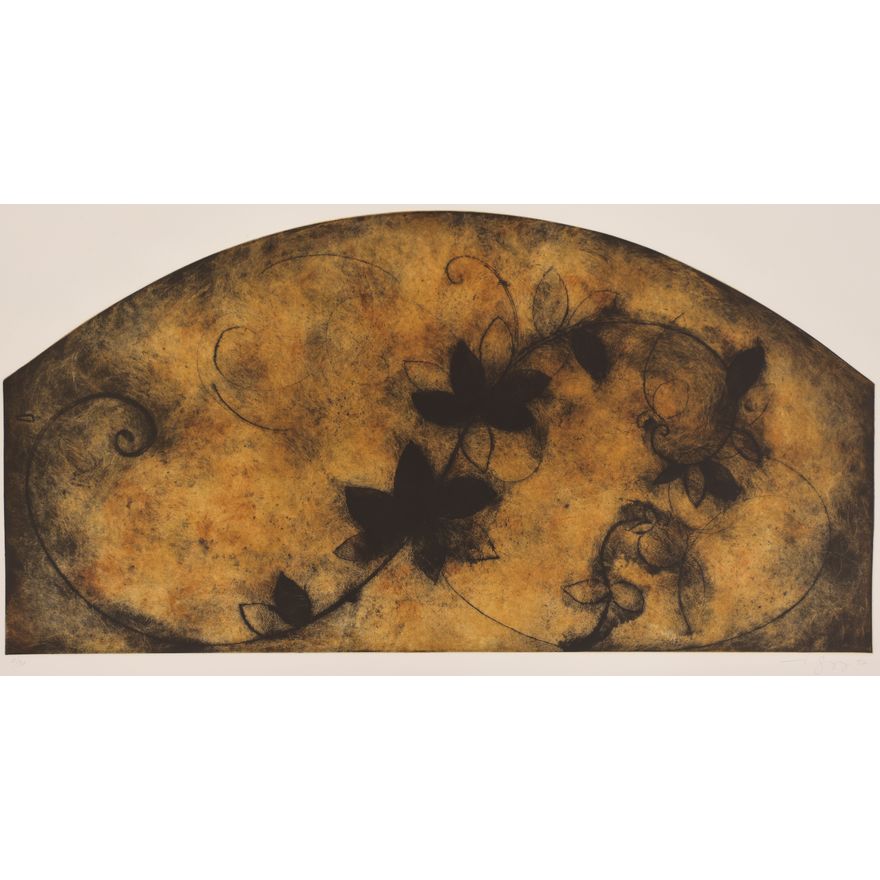 Michael Gregory ''Ochre Arc'' 1992 Color Etching