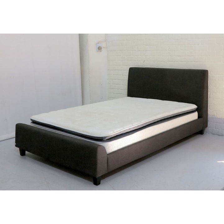 UPHOLSTERED DOUBLE BEDSTEAD AND MATTRESS