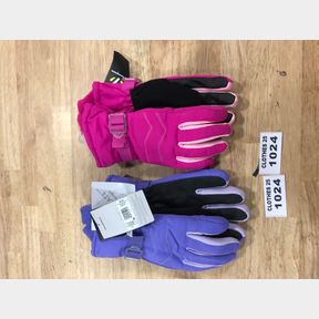 (2) GIRLS' SKI GLOVES - C9 CHAMPION® PURPLE AND PINK SZ 8-16
