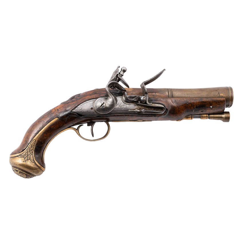Pistolet skałkowy garłacz, Anglia, XVIII/XIX w.