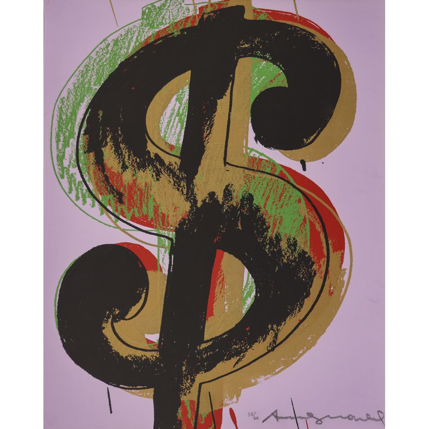 Andy Warhol ''$'' (Dollar Sign) 1982 Screenprint
