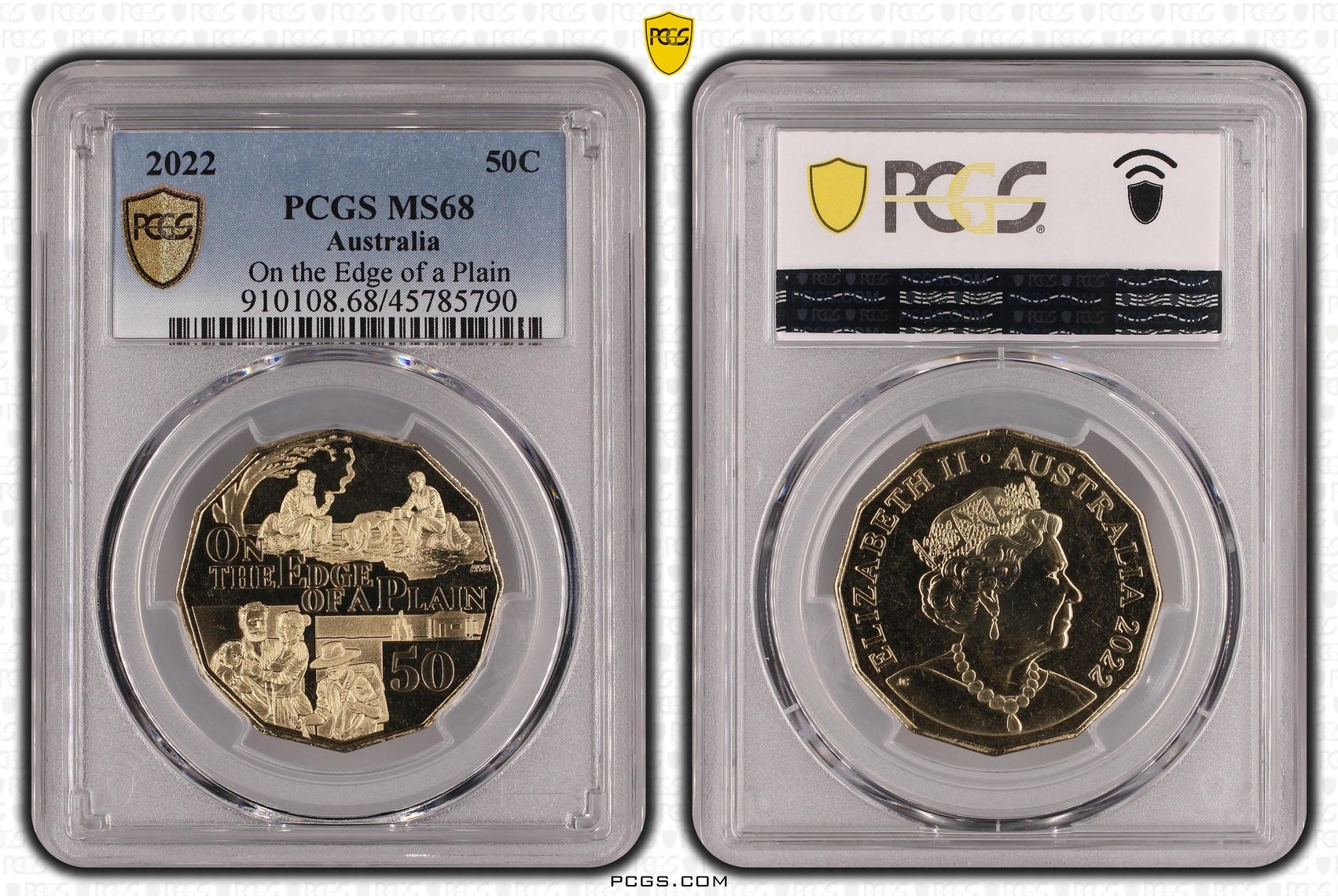 On the Edge of a Plain, Fifty Cent, 2022 POP Report 12/0, PCGS MS 68