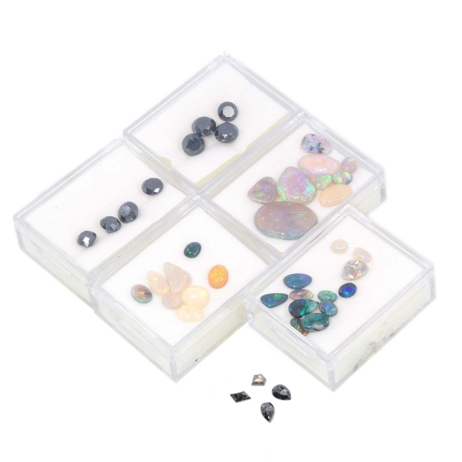 167 · Loose Opals & Loose Black Diamonds