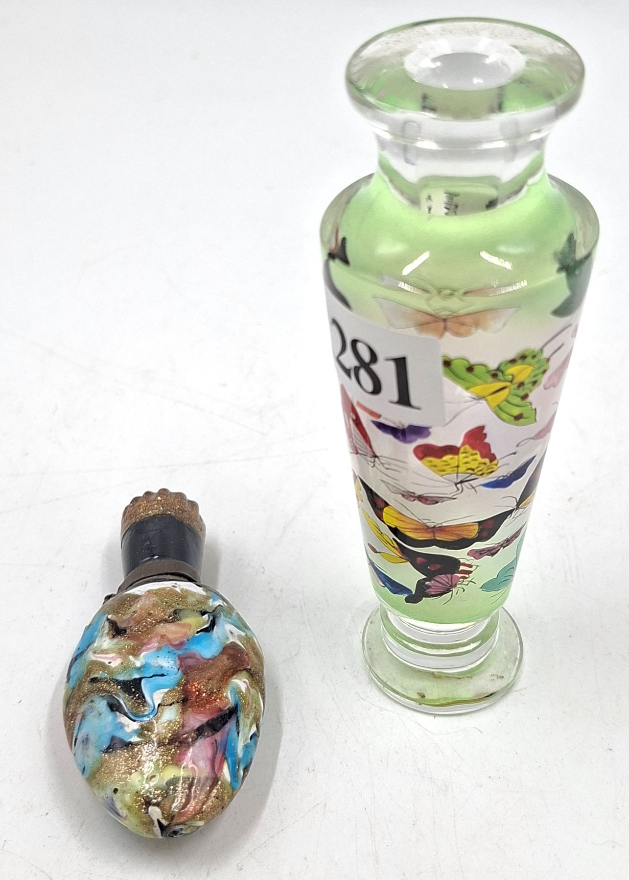 1281 · TWO PERFUME BOTTLES