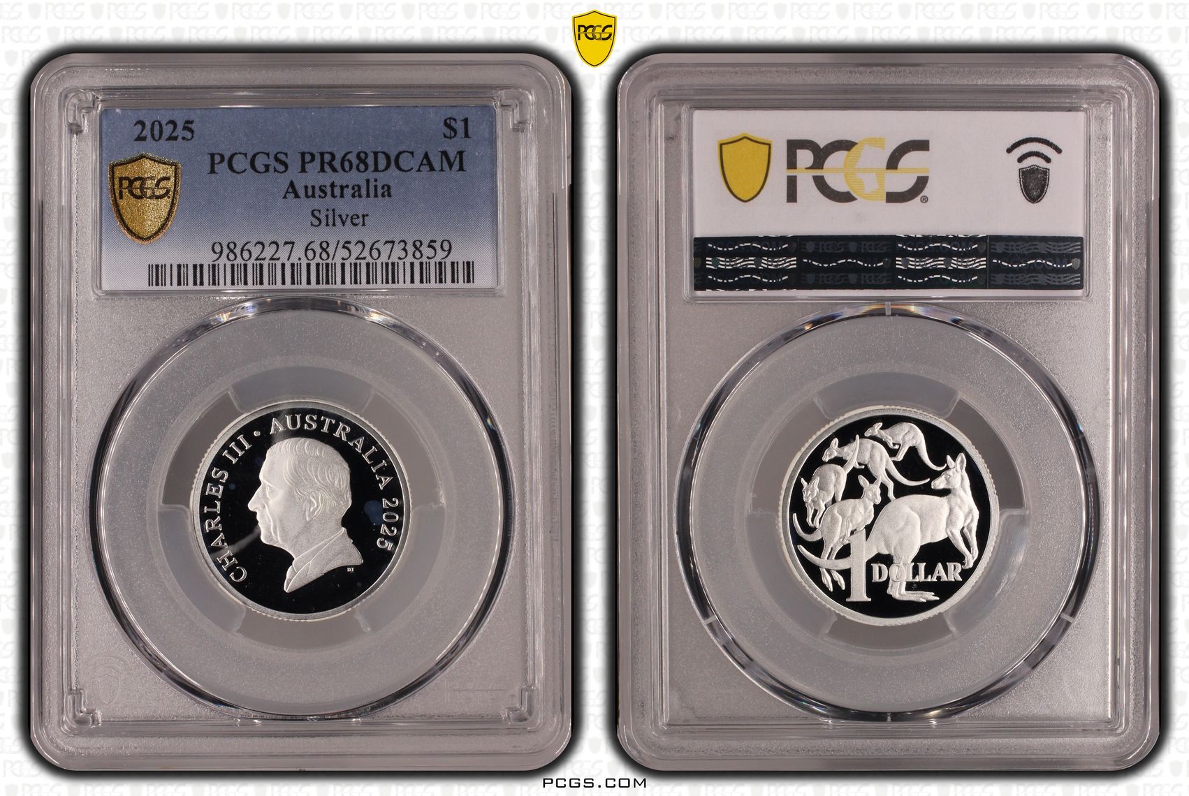 Silver, One Dollar, 2025, PCGS PR68DCAM