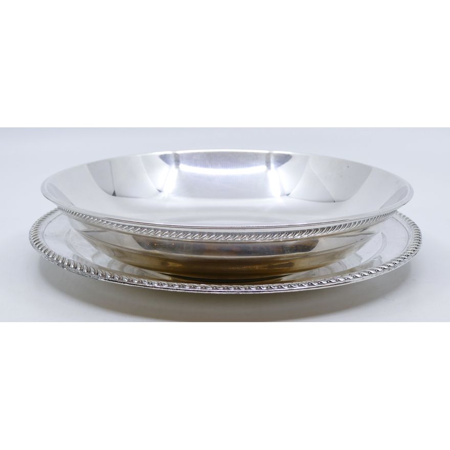 2pc American Sterling Bowl and Tray 9'' to 10'' - 521 Grams TW