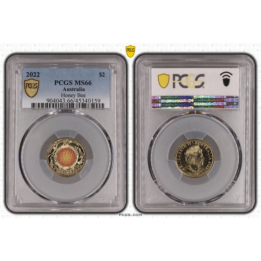 Honey Bee Colorized, Two Dollar, 2022, PCGS MS66