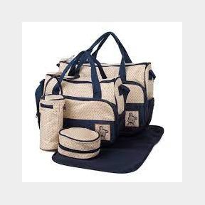 Multifunctional Baby Changing Diaper Handbag 5 Piece Set - Dark Blue -- 51458/4422 Cb12