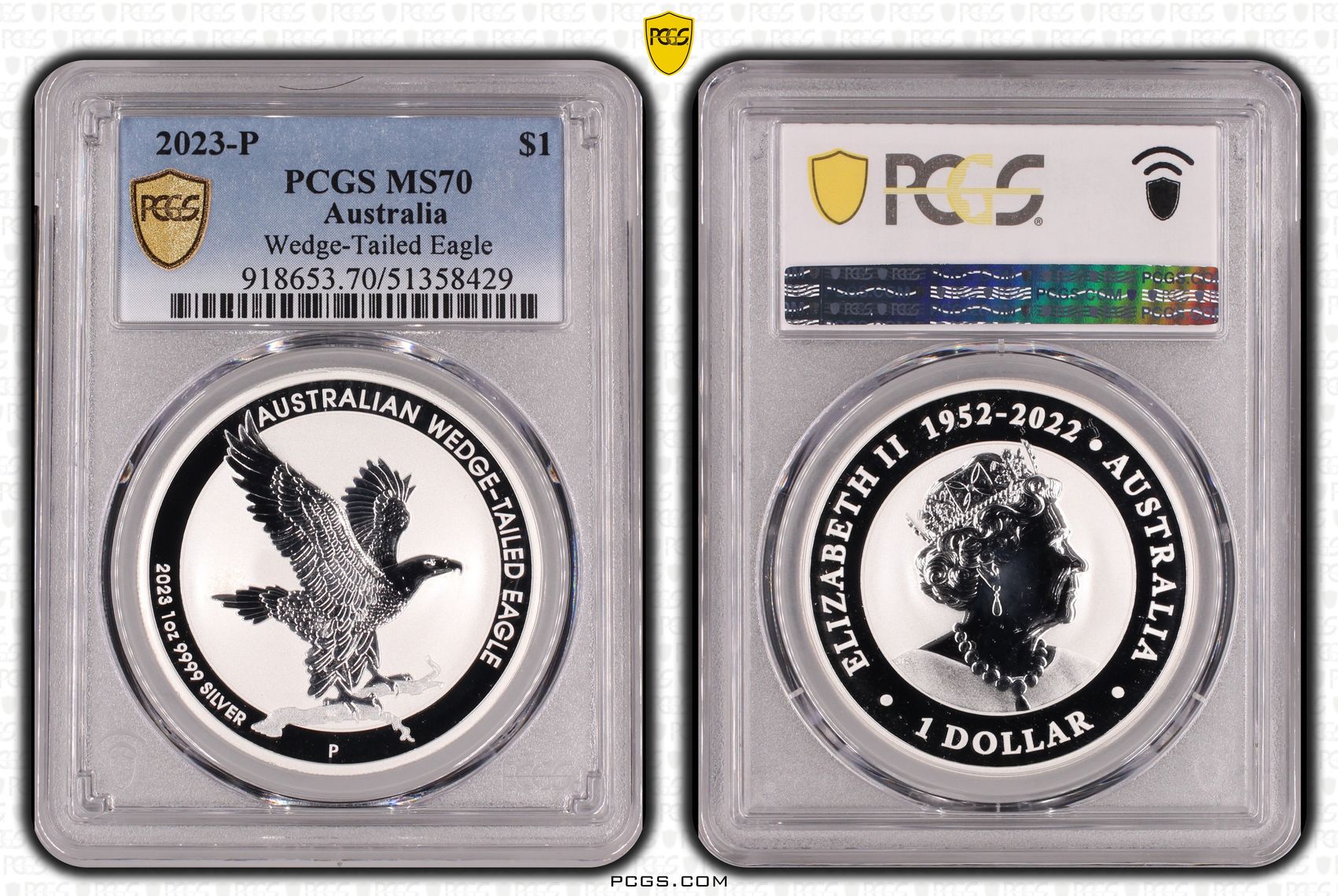 Wedge-Tailed Eagle, One Dollar, 2023-P, PCGS MS70