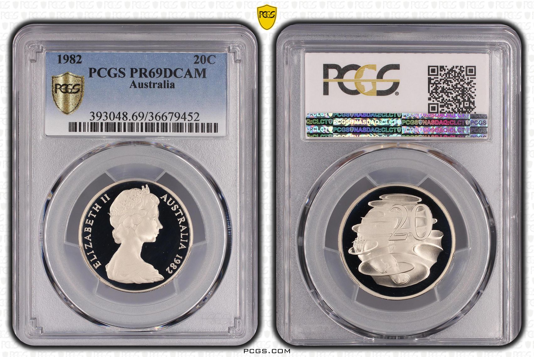 Twenty Cent, 1982, PCGS PR69DCAM