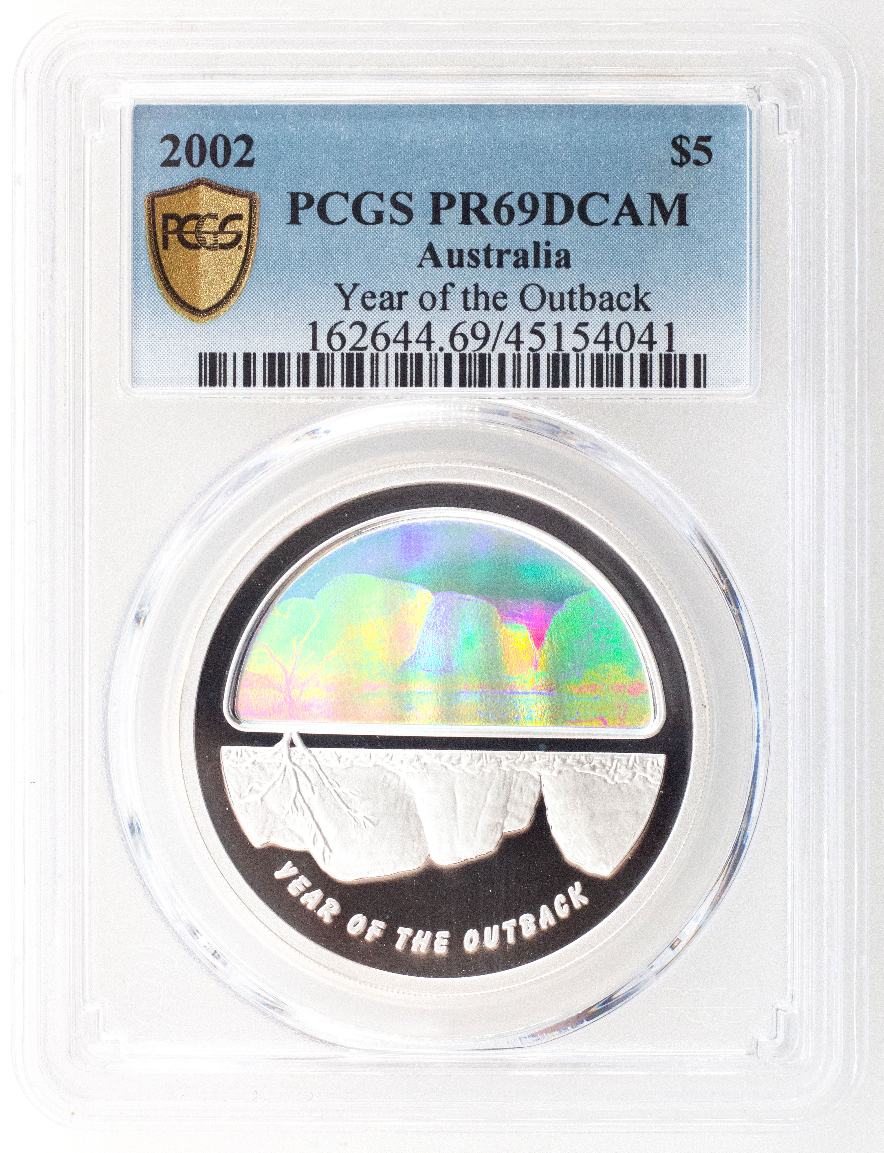 2002 Australia Five Dollar, $5 Silver Year of the Outback PCGS - PR69DCAM -041