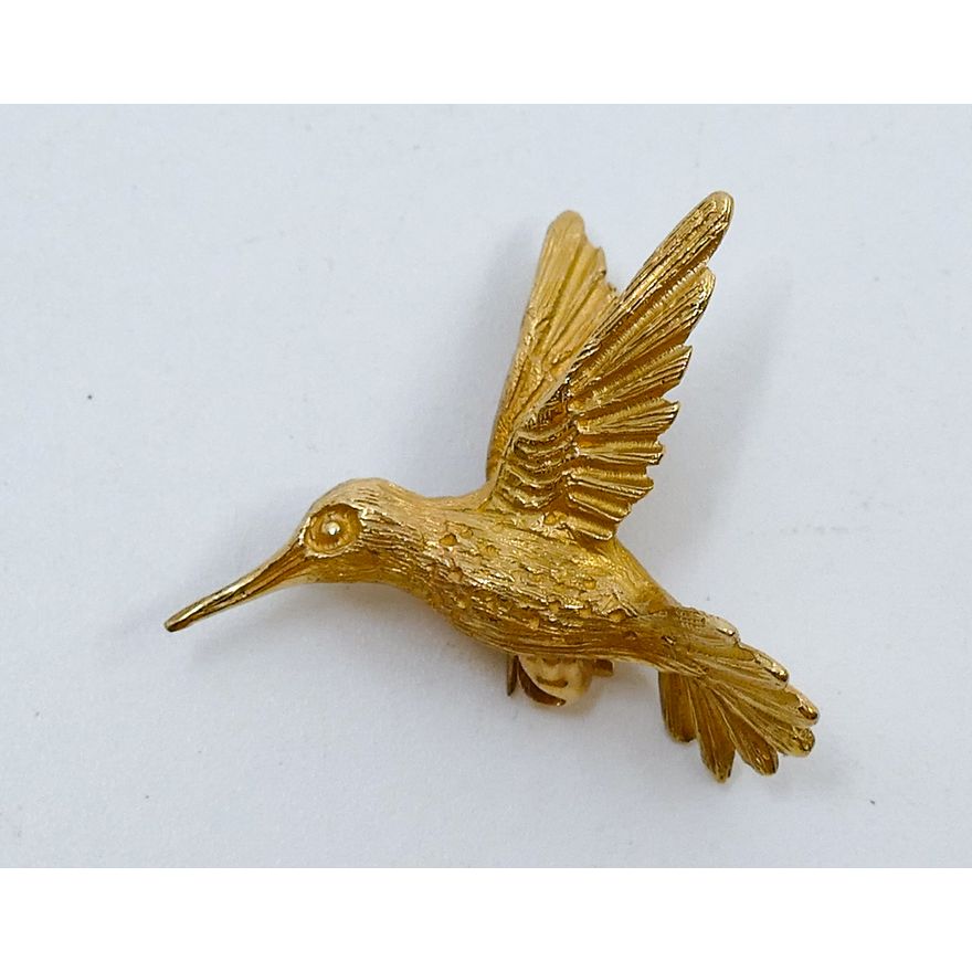 Hummingbird 14k Small Brooch 1'' - 3.1 Grams