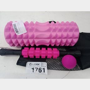 FOAM ROLLER PINK SET- FOAM ROLLER MUSCLE ROLLER STICK MASSAGE BALL BAG