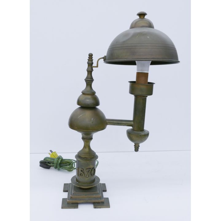 Dated 1870 Brass Electric Table Lamp- 19''
