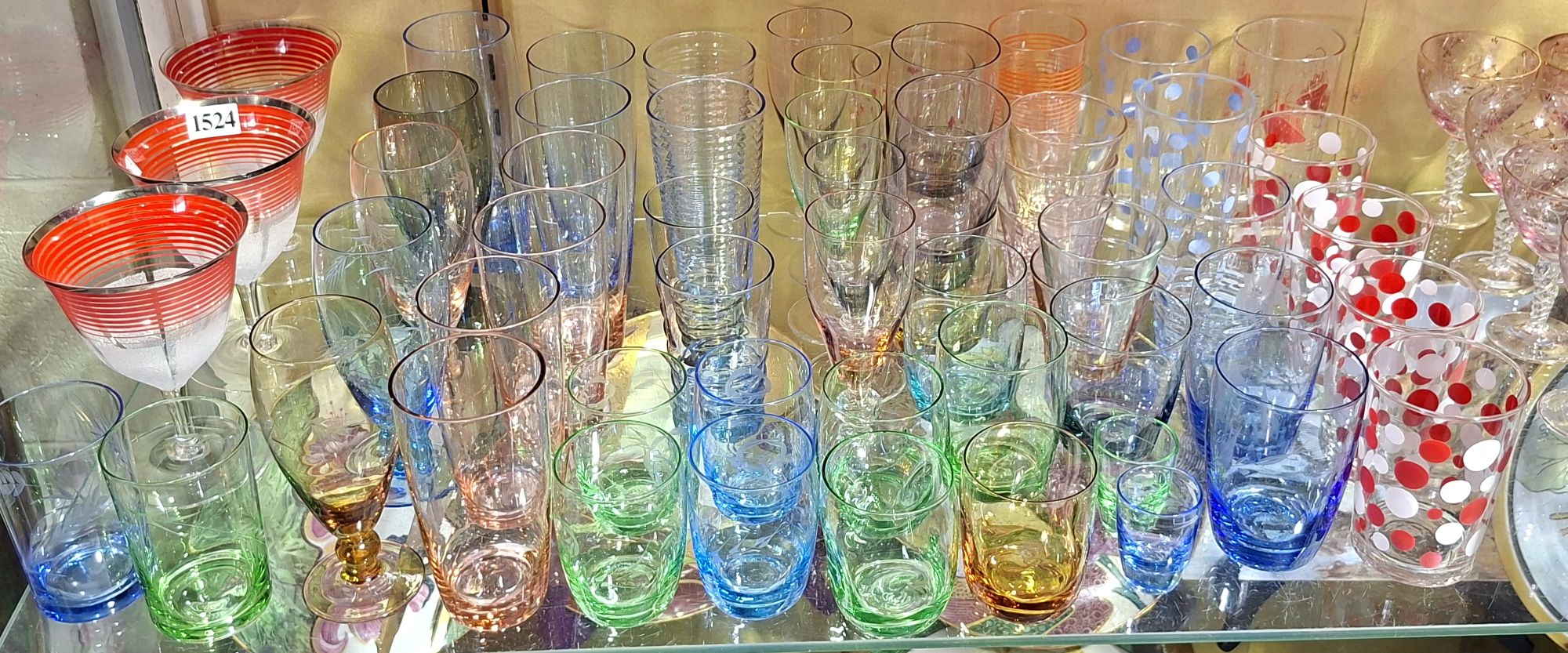Retro Coloured Drinking Glasses