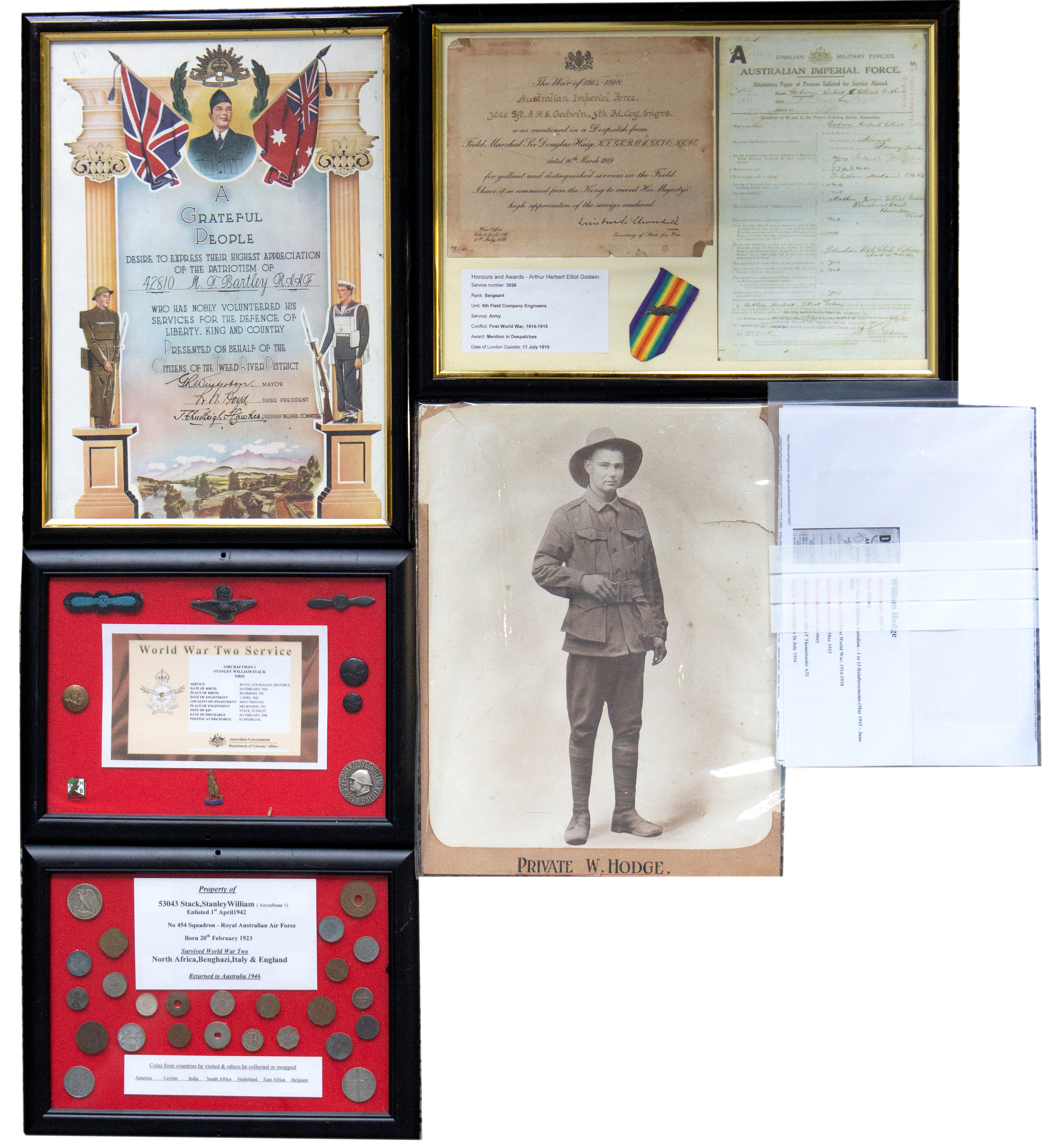 A.I.F., Company Quarter Master Sergeant, 1914 - 1918, VGC