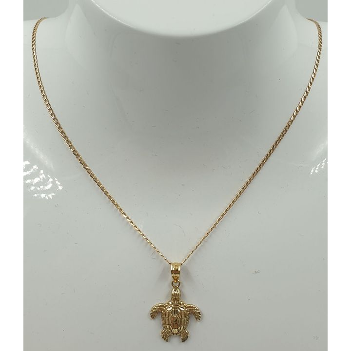 9ct Y/G Necklace & Pendant