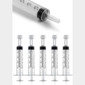 5ML SYRINGE FOR LIQUID WITHOUT NEEDLE, LUER SLIP TIP SYRINGES WITH CAP, 10-PACK INDIVIDUAL STERILIZED WRAPPED FOR PET FEEDING, LIQ