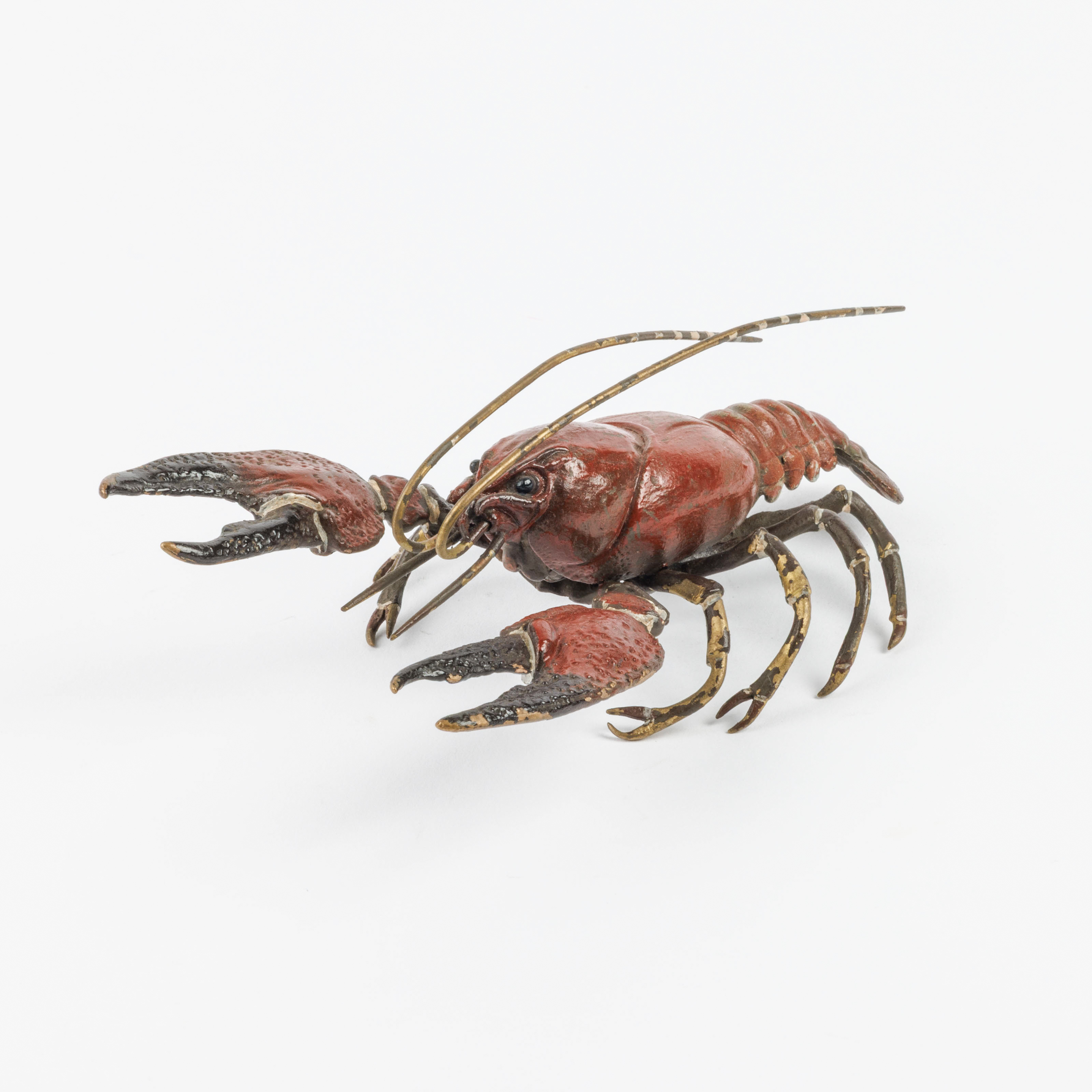 A Vienna bronze lobster. Wear to the paintlayer – kavel bij Bernaerts, Antwerp
