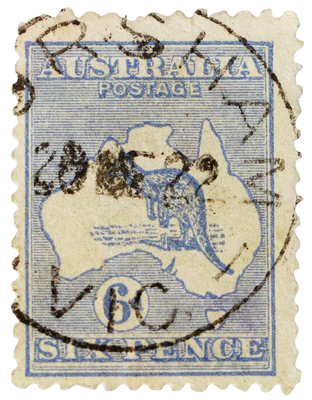 George V, 6d Blue, 1922, VG