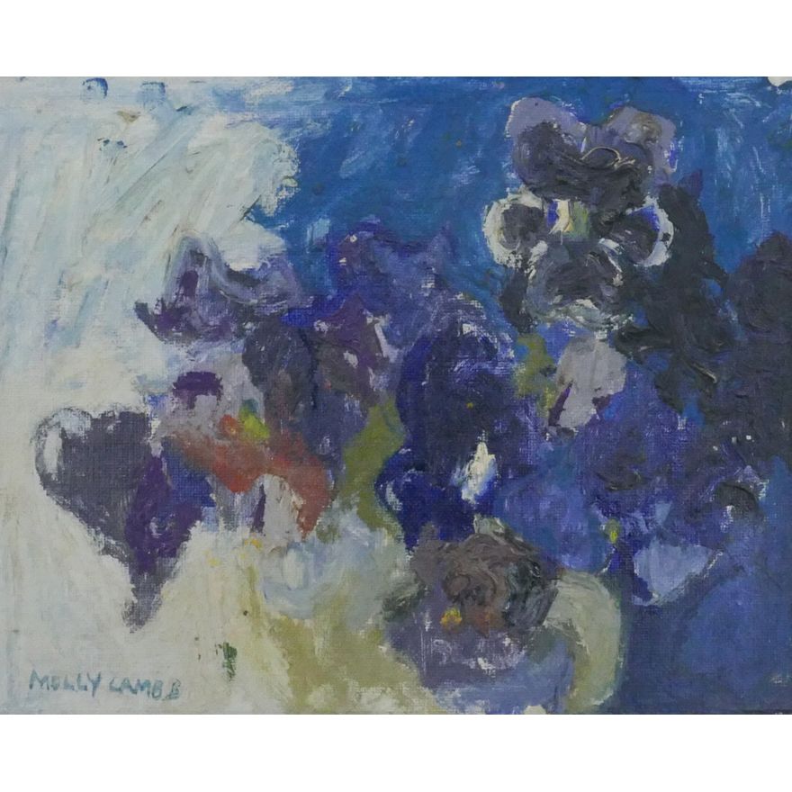 Molly Lamb Bobak ''Pansies'' (Abstract) Oil