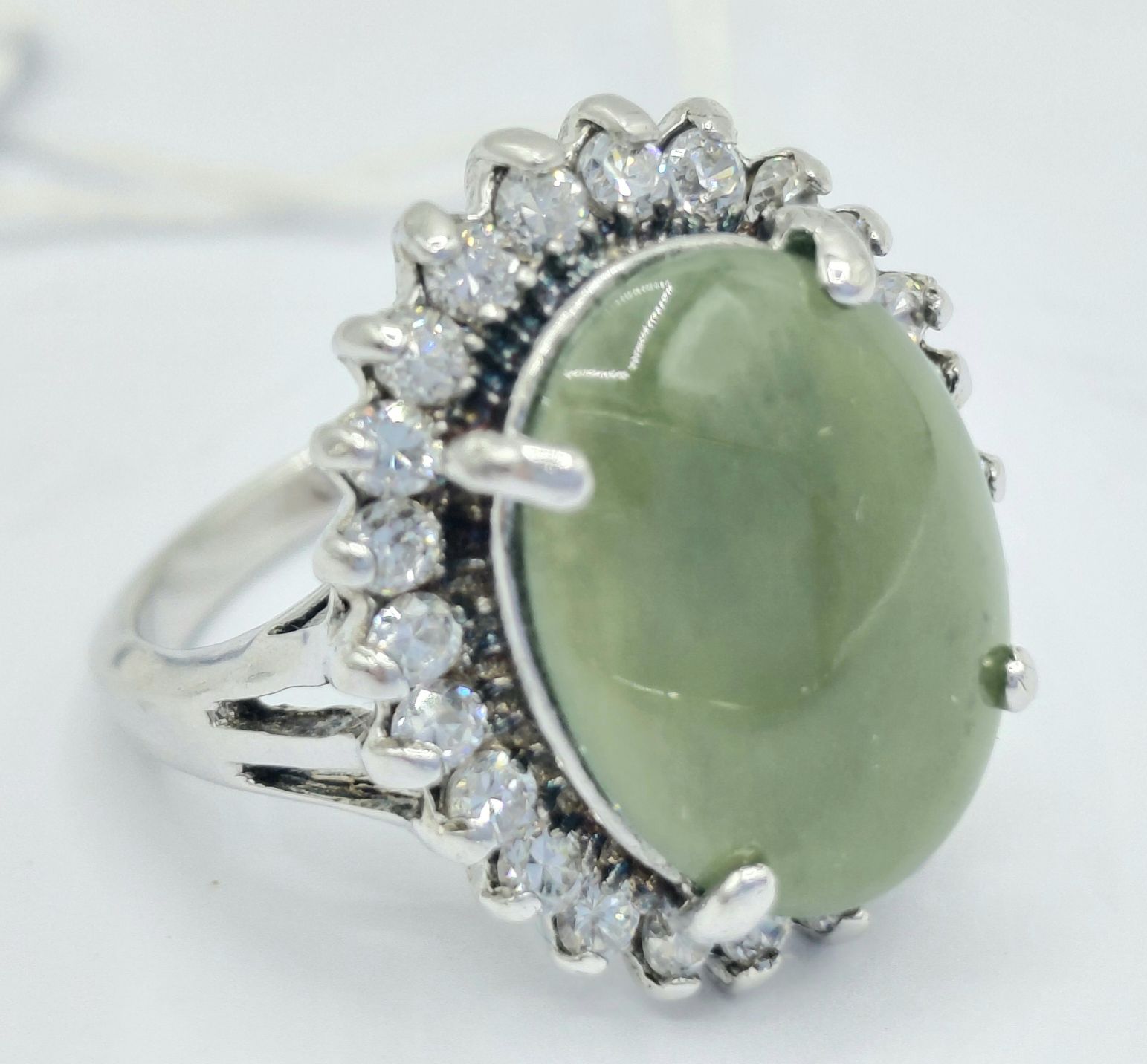 Sterling Silver Jade Ring