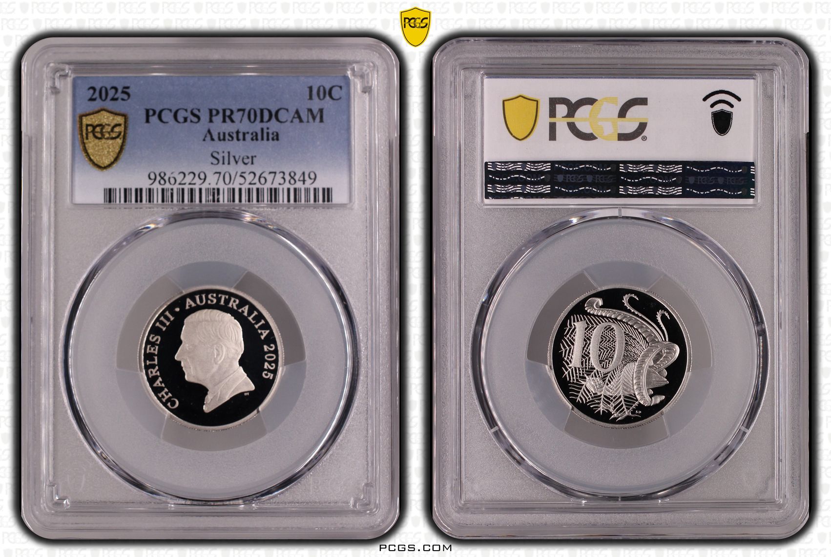 Silver, 11/0, Ten Cent, 2025, PR70DCAM