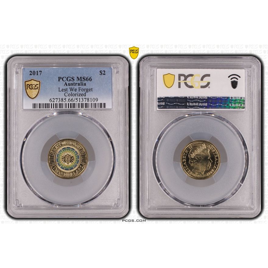 Lest We Forget Colorized, Two Dollar, 2017, PCGS MS66