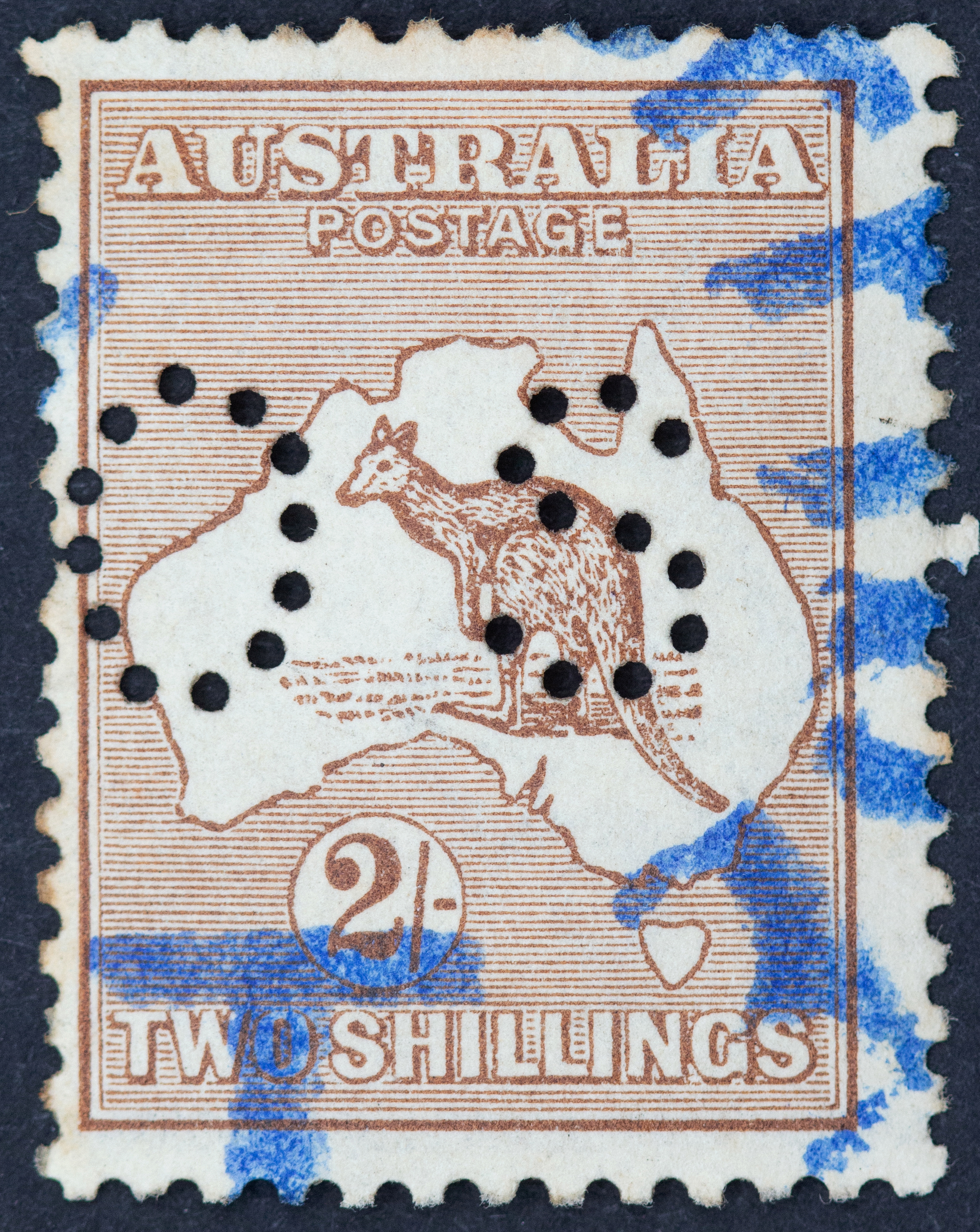 438 · Third Watermark (Inverted), Two Shillings, 1916, Fine