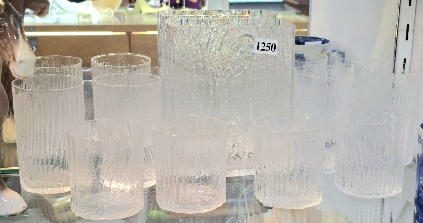 1250 · SKAUF SWEDEN VASE AND 'DRIPWOOD' GLASSES