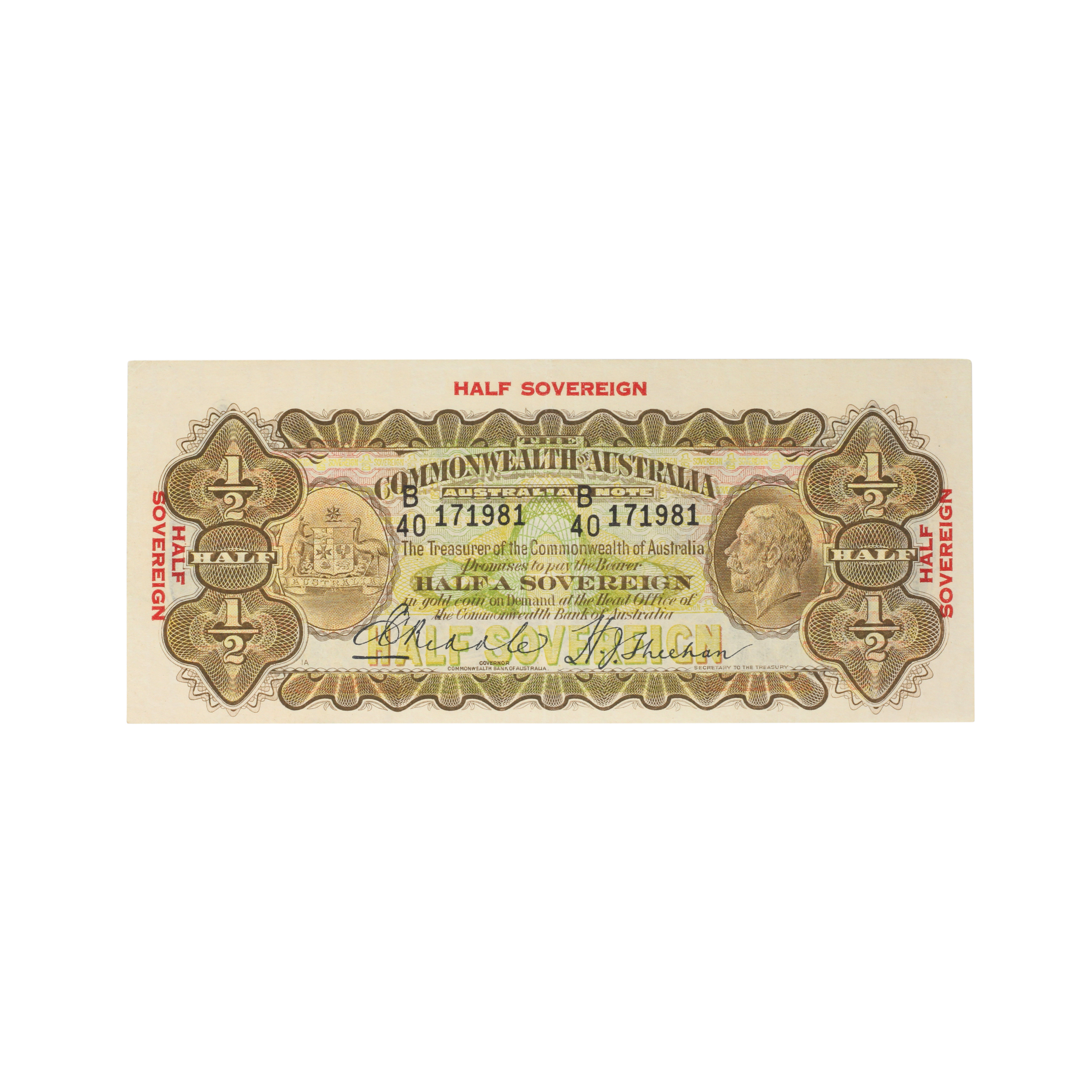 1948. · Riddle/Sheehan, Ten Shillings, 1933, gEF