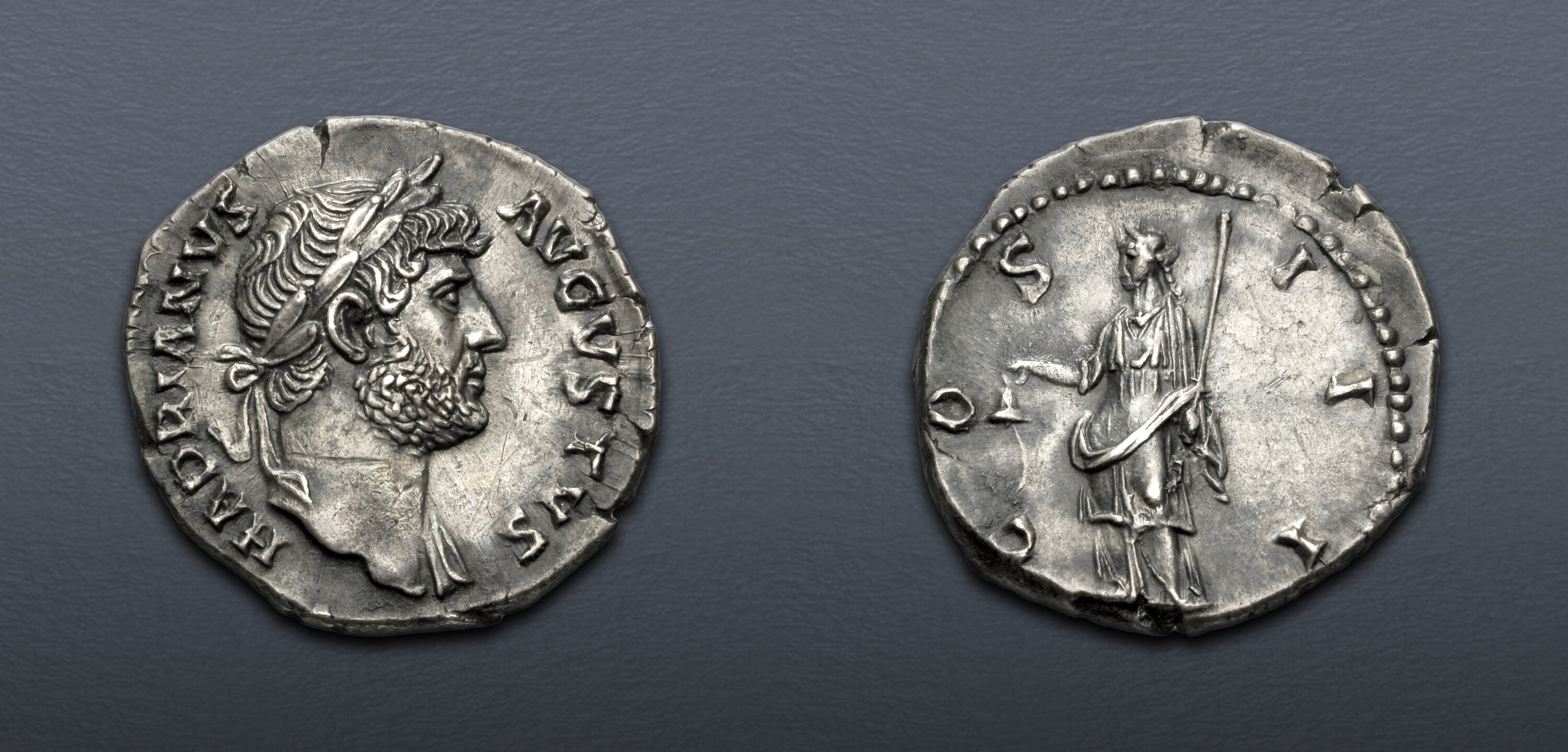 Hadrian. AD 117-138. AR Denarius (18.5mm, 3.47 g, 6h). Rome mint ...