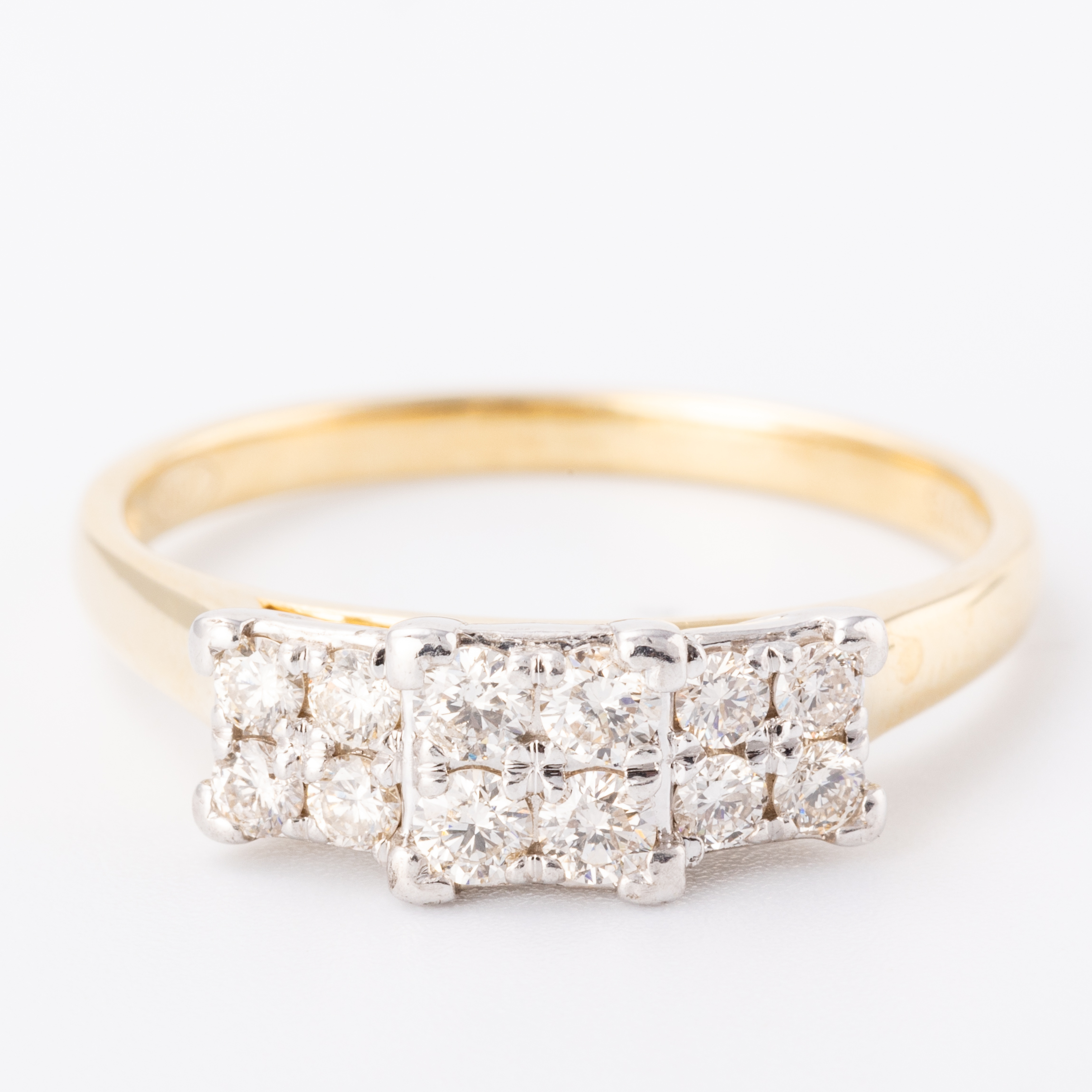 0.45 Carat Diamond Cluster Ring 9ct Gold