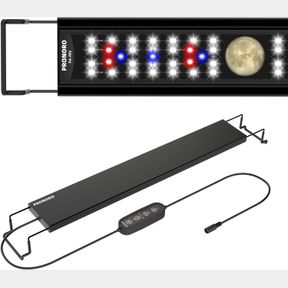 AQUARIUM LIGHT, LED FULL SPECTRUM FRESHWATER AQUARIUM LIGHTS, DAYLIGHT/MOONLIGHT MODE AND STEPLESS DIMMABLE, FISH TANK LIGHT WITH