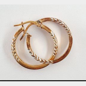 9CT GOLD PLATED STERLING SILVER HUGGIE EARRINGS - 51929/10026