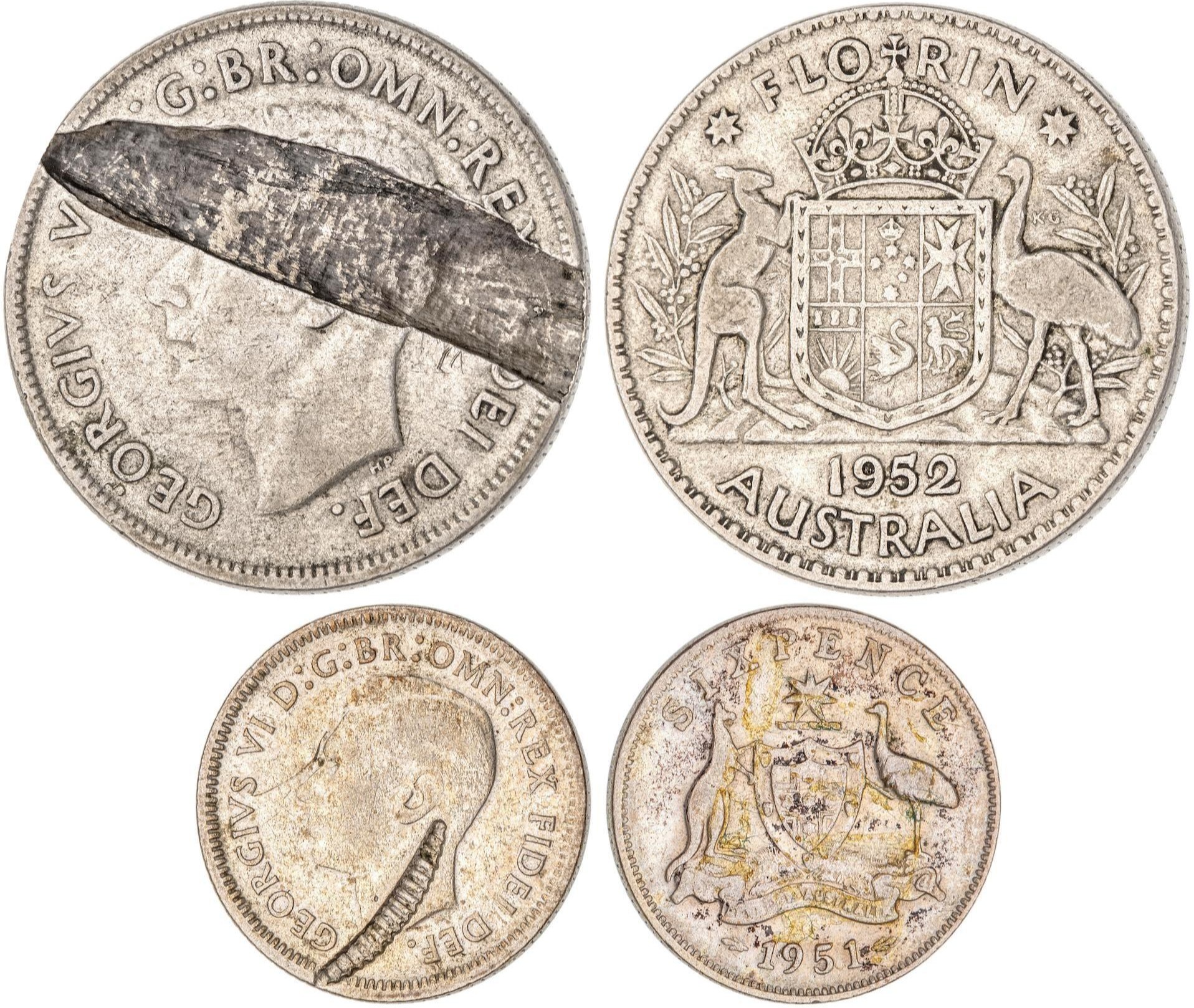 George VI, Florin, 1952, VF