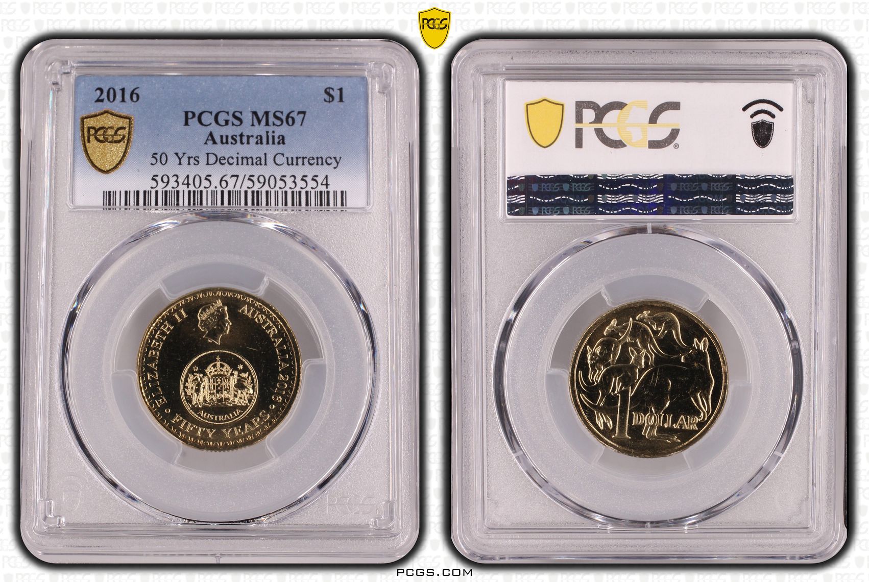 50 Yrs Decimal Currency, One Dollar, 2016, PCGS MS67